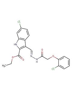 Astatech (E)-ETHYL 6-CHLORO-3-((2-(2-(2-CHLOROPHENOXY)ACETYL)HYDRAZONO)METHYL)-1H-INDOLE-2-CARBOXYLATE; 0.1G; Purity 95%; MDL-